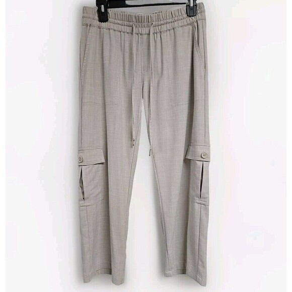 Liverpool Los Angeles Cargo Cropped Pants Oatmeal Beige Women’s 4/27 VGUC - Picture 2 of 8